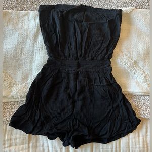 Strapless Black Romper